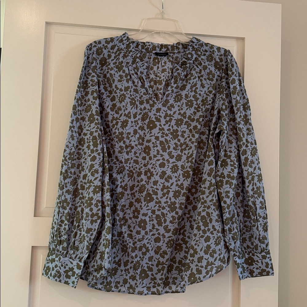 Talbots Dixie floral cotton blouse size XL